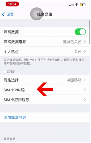 政和苹果14维修网分享如何给iPhone14的SIM卡设置密码 