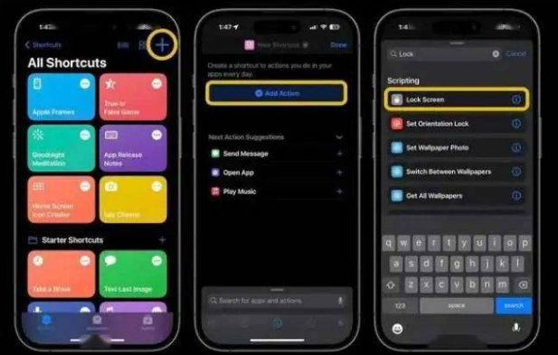政和苹果14锁屏维修店分享iPhone14升级iOS16.4后如何创建锁屏快捷方式 